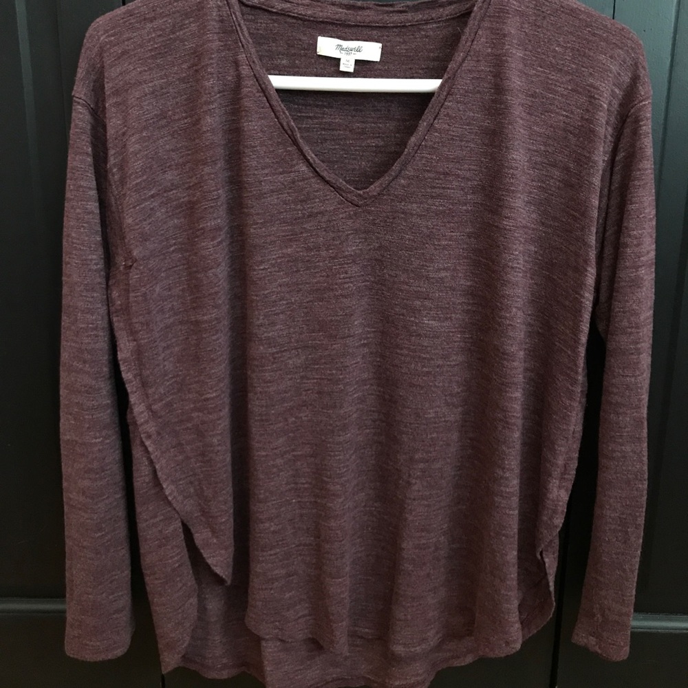 Maroon long sleeve t shirt Madewell
